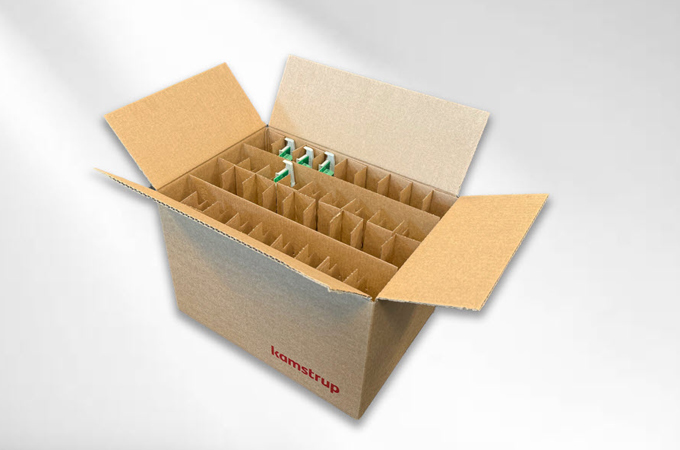 corrugated box with inserts