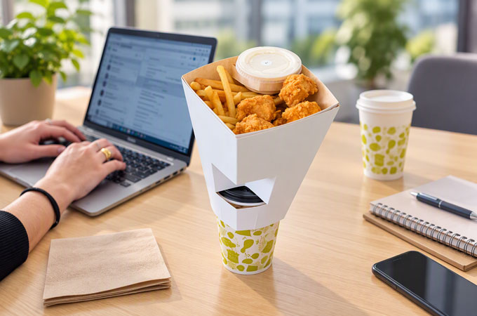 Combo Meal Cone at the office