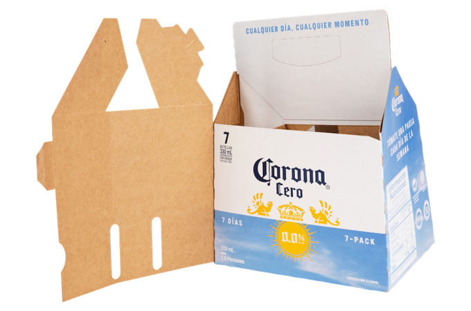 Corona Cero innovative 7 pack bottle packaging 