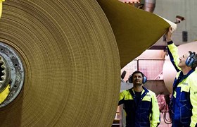 Containerboard Paper Reel with Employees