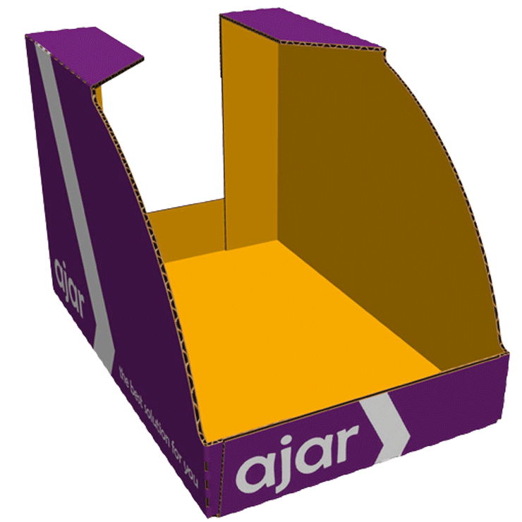 Machine erect ledge tray, Shelf ready Packaging