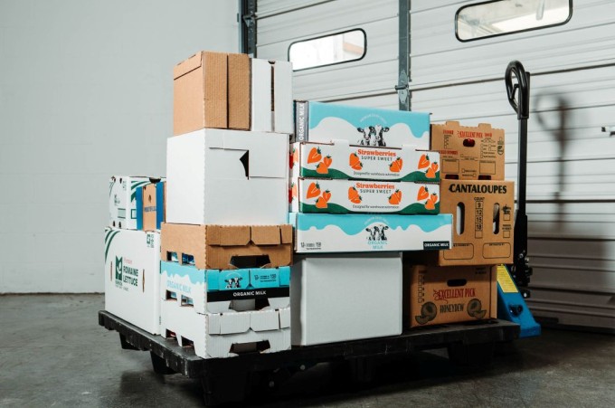 pallet of packaged fresh produce