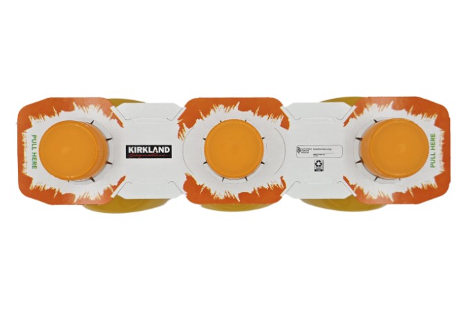 Costco orange juice paper handles
