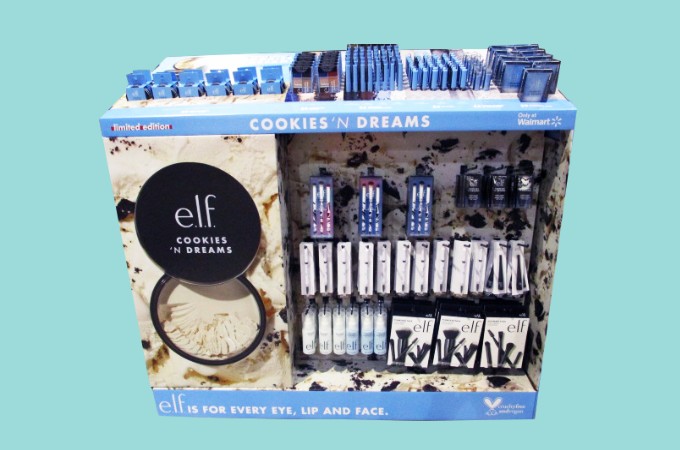 e.l.f. Cosmetics retail display