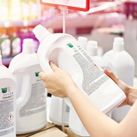 labels household cleaning products