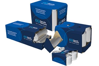 Packs of beverage and food cans