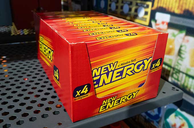 How we designed packaging that delivers in transit and on the shelf for Orkla’s New Energy bars.