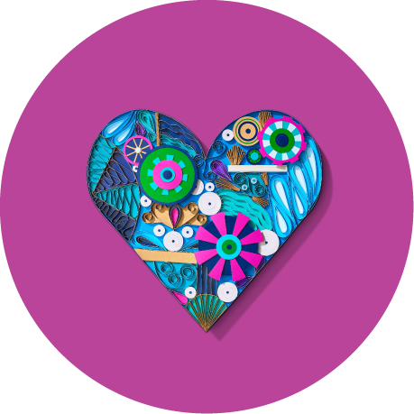 heart made of paper
